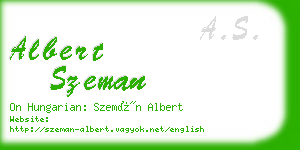 albert szeman business card